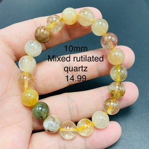 Mixed rutilated quartz Bracelets TSB-016