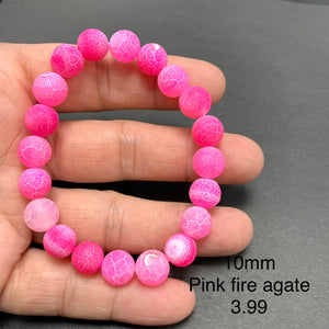 Pink Fire Agate Bracelets TSB-040