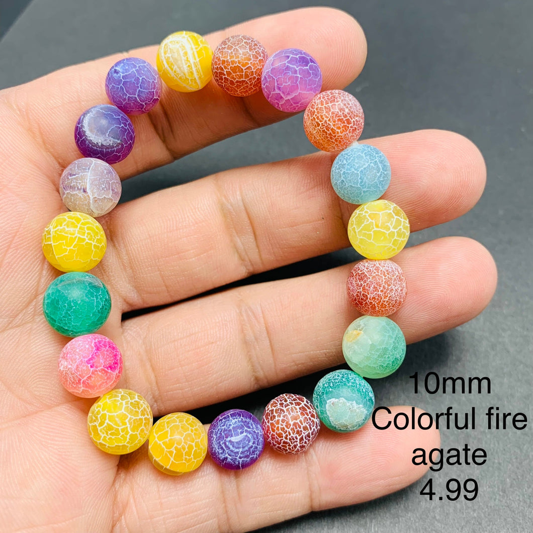 Colorful Fire Agate Bracelets TSB-056
