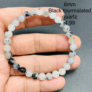 Black tourmalated quartz Bracelets TSB-078