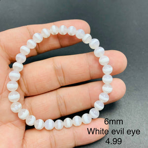 White evil eye  Bracelets TSB-0118