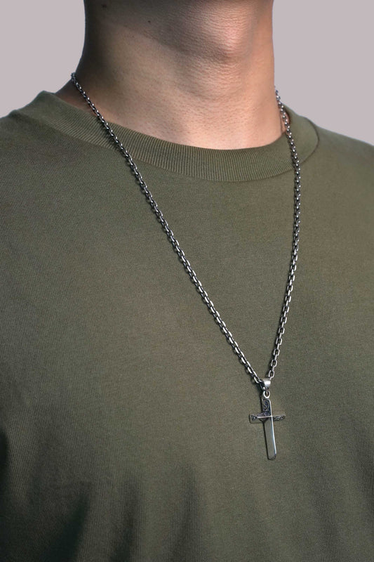 Double Side Antique Cross 925 Silver Pendant