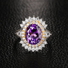 Load image into Gallery viewer, S925 Silver Amethyst RingWB-R045
