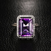 Load image into Gallery viewer, S925 Silver Amethyst RingWB-R047
