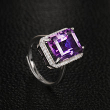 Load image into Gallery viewer, S925 Silver Amethyst RingWB-R047
