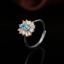 Load image into Gallery viewer, S925 Silver Topaz RingWB-R010
