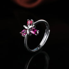 Load image into Gallery viewer, S925 Silver Garnet RingWB-R038
