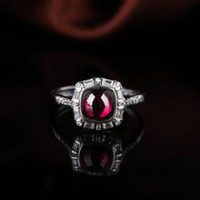 Load image into Gallery viewer, S925 Silver Garnet RingWB-R062
