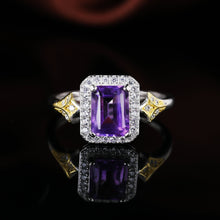 Load image into Gallery viewer, S925 Silver Amethyst RingWB-R042
