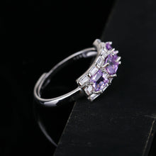 Load image into Gallery viewer, S925 Silver Amethyst RingWB-R043
