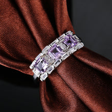 Load image into Gallery viewer, S925 Silver Amethyst RingWB-R043
