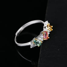 Load image into Gallery viewer, S925 Silver Tourmaline Ring WB-R052
