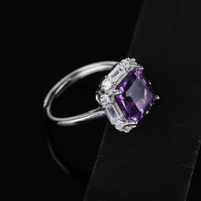 Load image into Gallery viewer, S925 Silver Amethyst RingWB-R036
