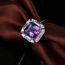 Load image into Gallery viewer, S925 Silver Amethyst RingWB-R036
