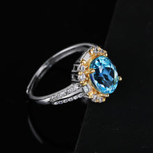Load image into Gallery viewer, S925 Silver Topaz Ring WB-R026

