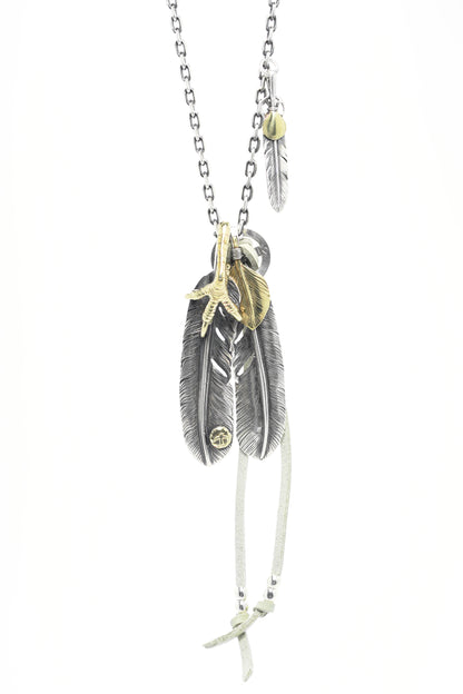 Takahashi Goro Eagle Claw Feather Necklace Set Retro