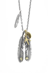 Eagle Claw Feather Necklace Set Retro Takahashi Goro 925 Sterling Silver