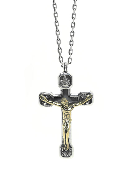 Jesus Cross Brass 925 Silver Pendant