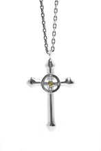 Load image into Gallery viewer, Takahashi Goro Round Brass Cross 925 Silver Pendant
