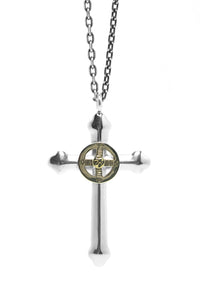 Cross Brass Small Eagle Wheel Goro 925 Silver Pendant