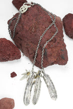 Load image into Gallery viewer, Japan Takahashi Goro Leaf Feather Necklace Set ,Retro Silver
