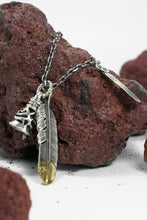 Load image into Gallery viewer, Retro 925 Sterling Silver Goro Feather Necklace Set
