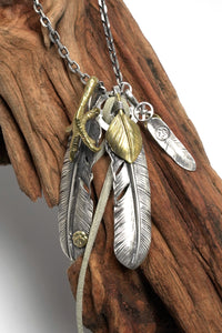Takahashi Goro Eagle Claw Feather Necklace Set Retro