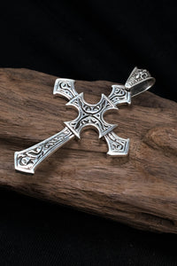 Antique Pattern Cross 925 Silver Pendant
