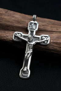 Jesus Large Cross 925 Silver Pendant
