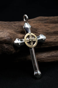 Cross Brass Small Eagle Wheel Goro 925 Silver Pendant