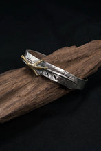 Load image into Gallery viewer, Takahashi Goro Feather Retro Sterling Silver Bangle
