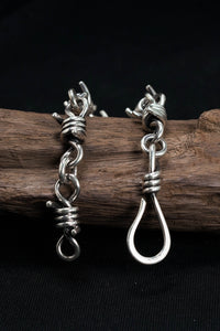 Retro Sterling Silver Twisted Rope Clasp Chain