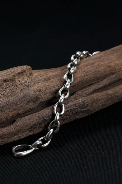 Retro Silver Clasp Buckle Chain Bracelet