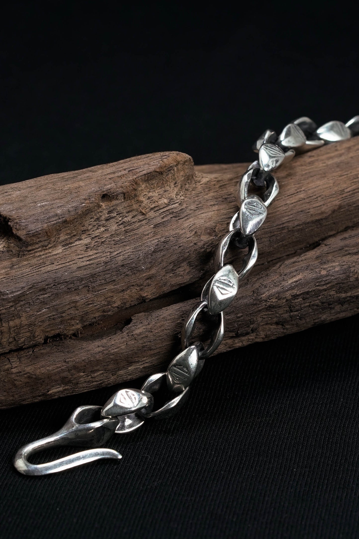 Retro 925 Sterling Silver Chain Bracelet