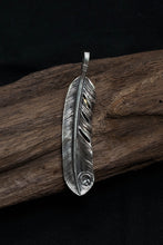 Load image into Gallery viewer, Right Feather Retro 925 Silver Goro Takahashi Pendant with Turquoise
