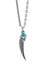 Load image into Gallery viewer, Long Feather Leaf Retro 925 Silver Pendant Takahashi Goro
