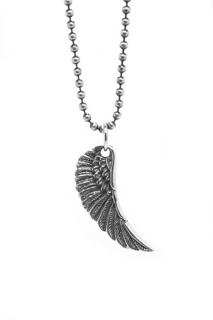 Angel Wing Feather Retro 925 Silver Pendant Takahashi Goro