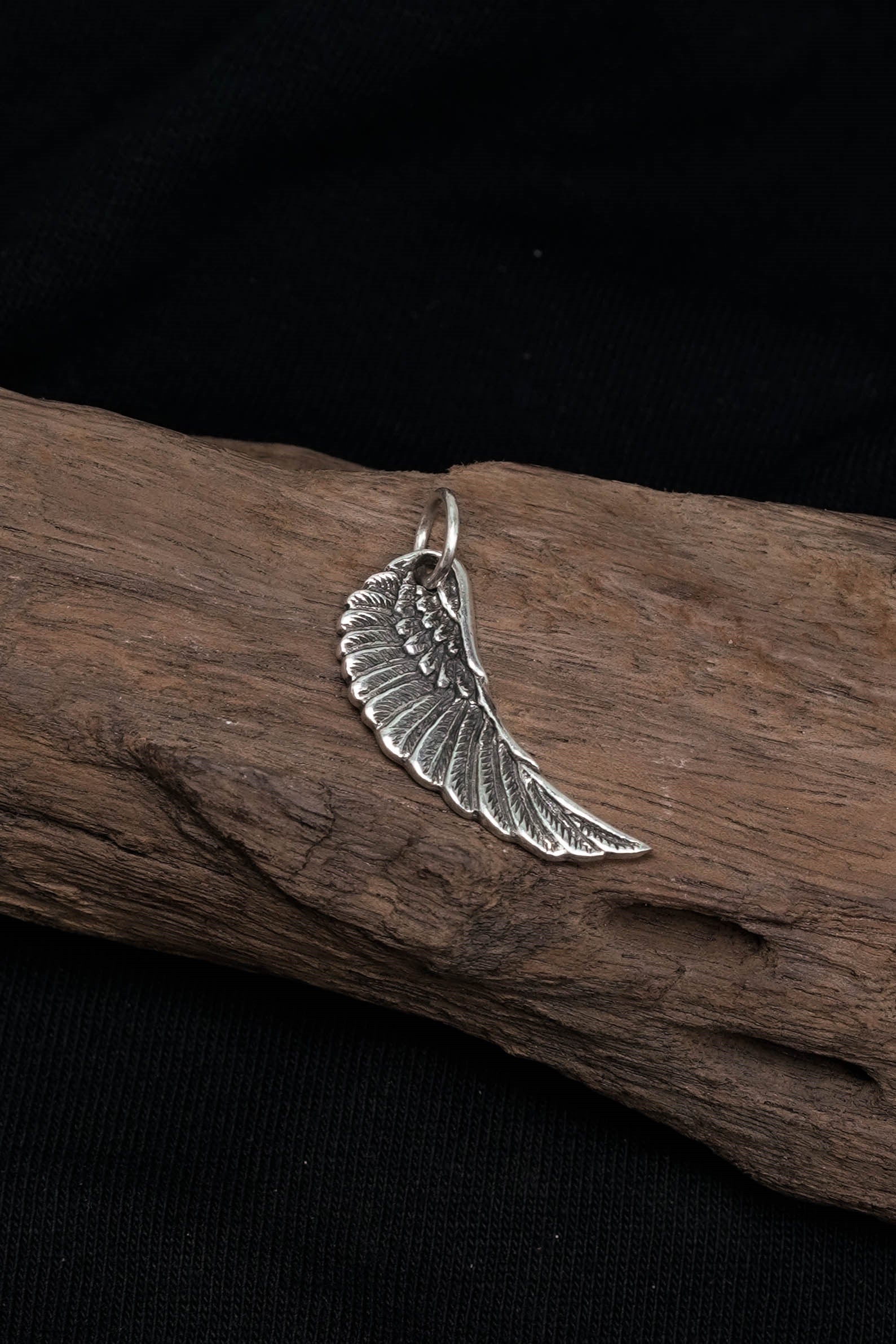 Angel Wing Feather Retro 925 Silver Pendant Takahashi Goro