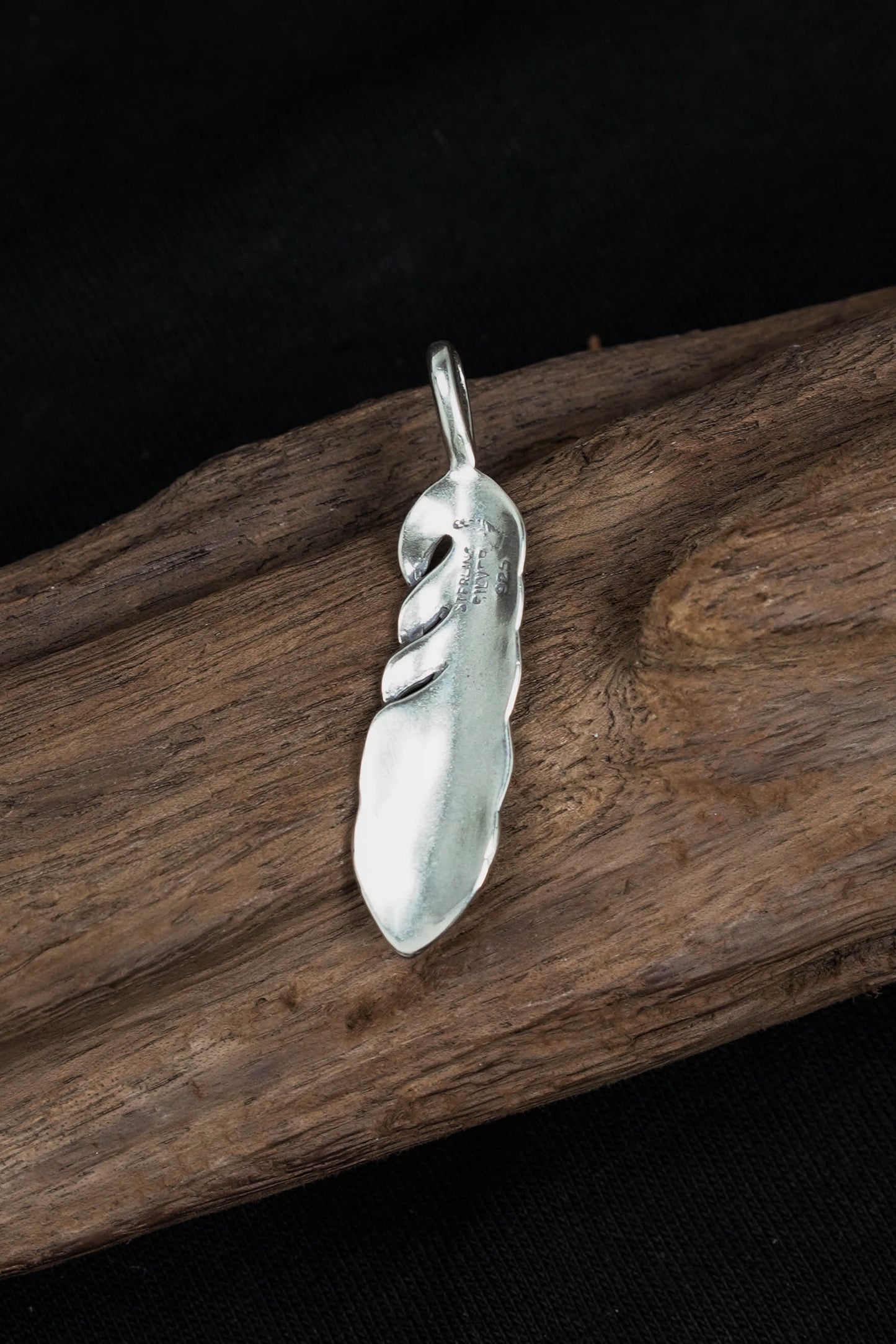 Simple Wing Feather Retro 925 Silver Pendant Takahashi Goro