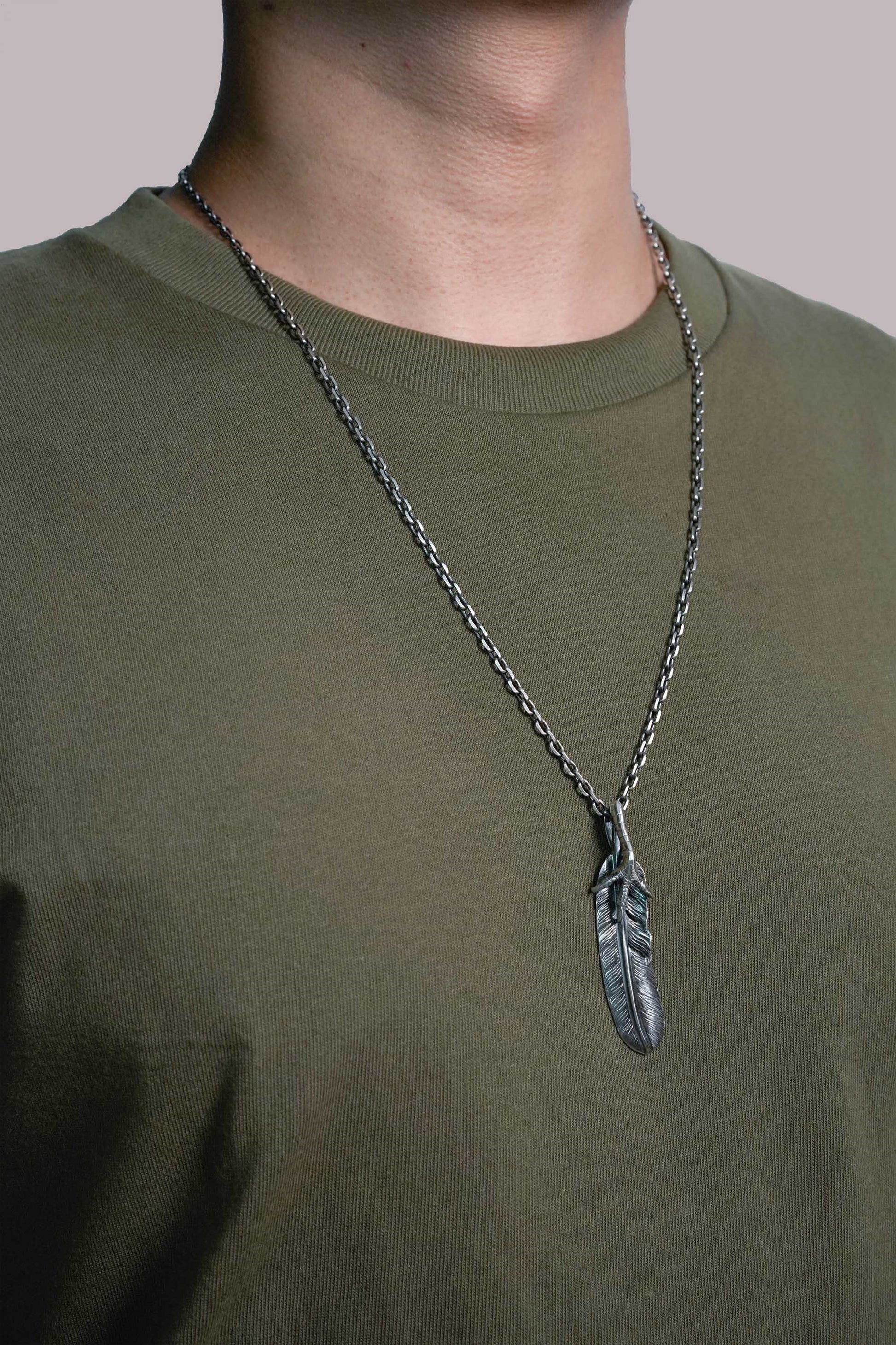 Left Eagle Claw Feather Retro 925 Silver Pendant Takahashi Goro