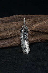 Left Eagle Claw Feather Retro 925 Silver Pendant Takahashi Goro