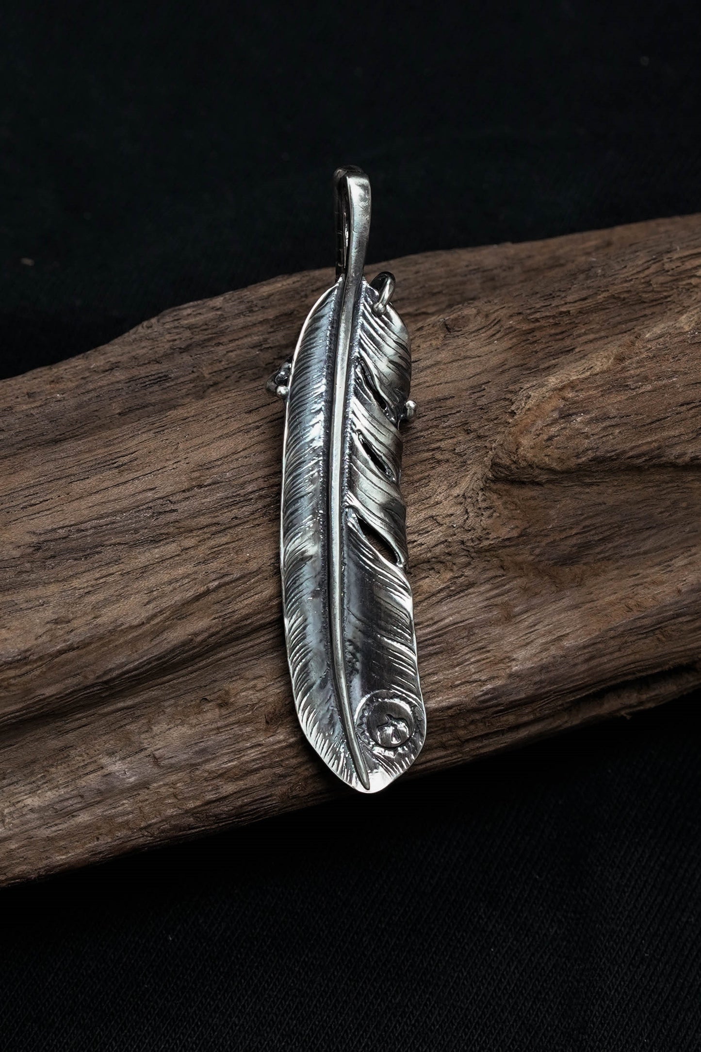 Left Eagle Claw Feather Retro 925 Silver Pendant Takahashi Goro