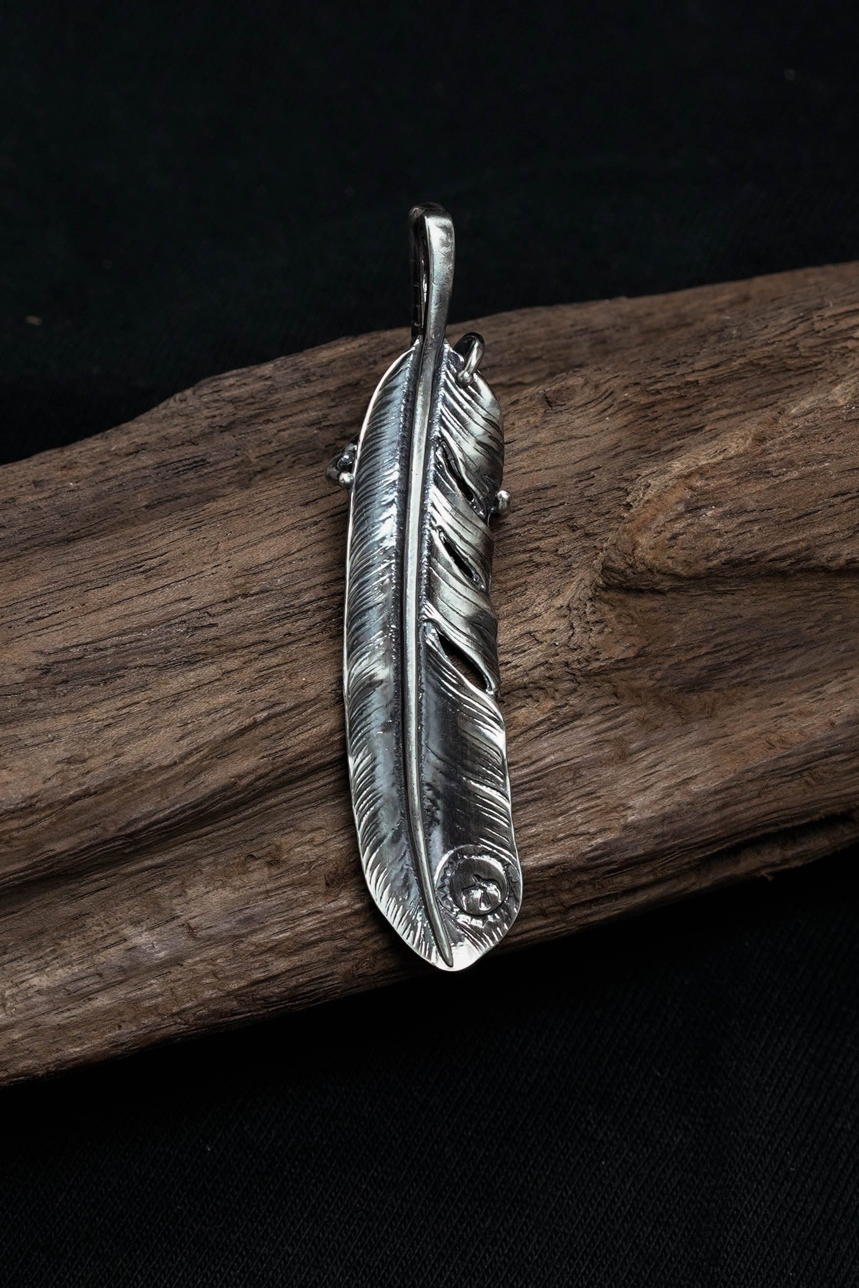 Left Eagle Claw Feather Retro 925 Silver Pendant Takahashi Goro