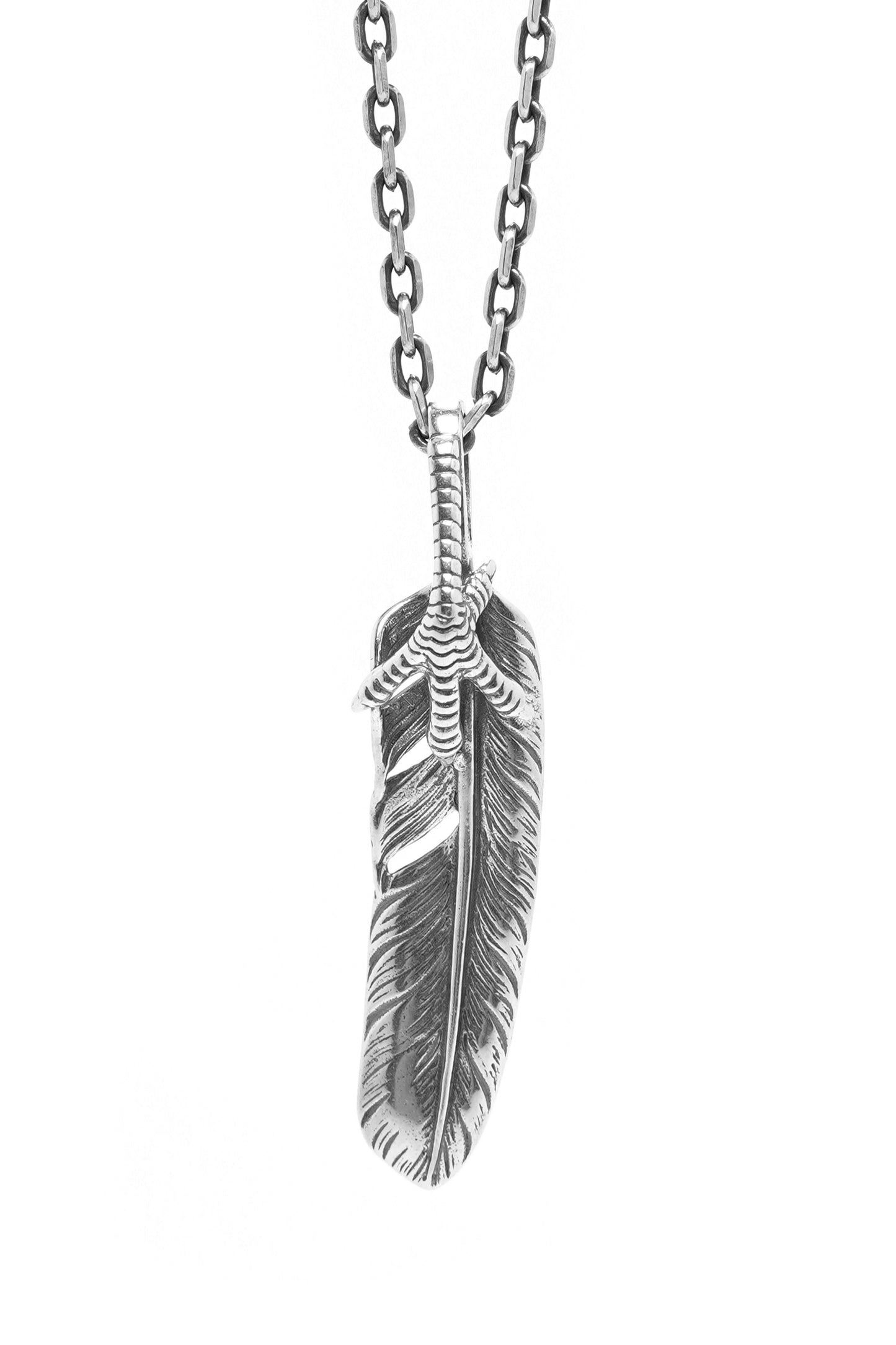 Right Eagle Claw Feather Retro 925 Silver Leaf Goro Takahashi Pendant