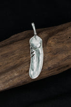 Load image into Gallery viewer, Antique Silver Small Feather Pendant Goro Takahashi
