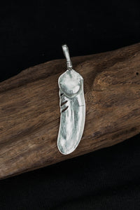 Antique Silver Small Feather Pendant Goro Takahashi