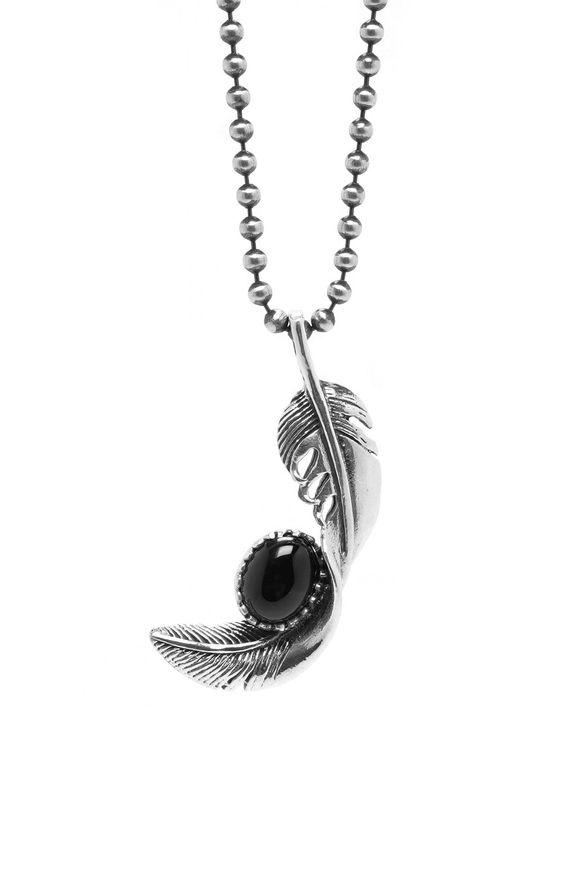 Right Retro 925 Silver Pendant with Black Onyx