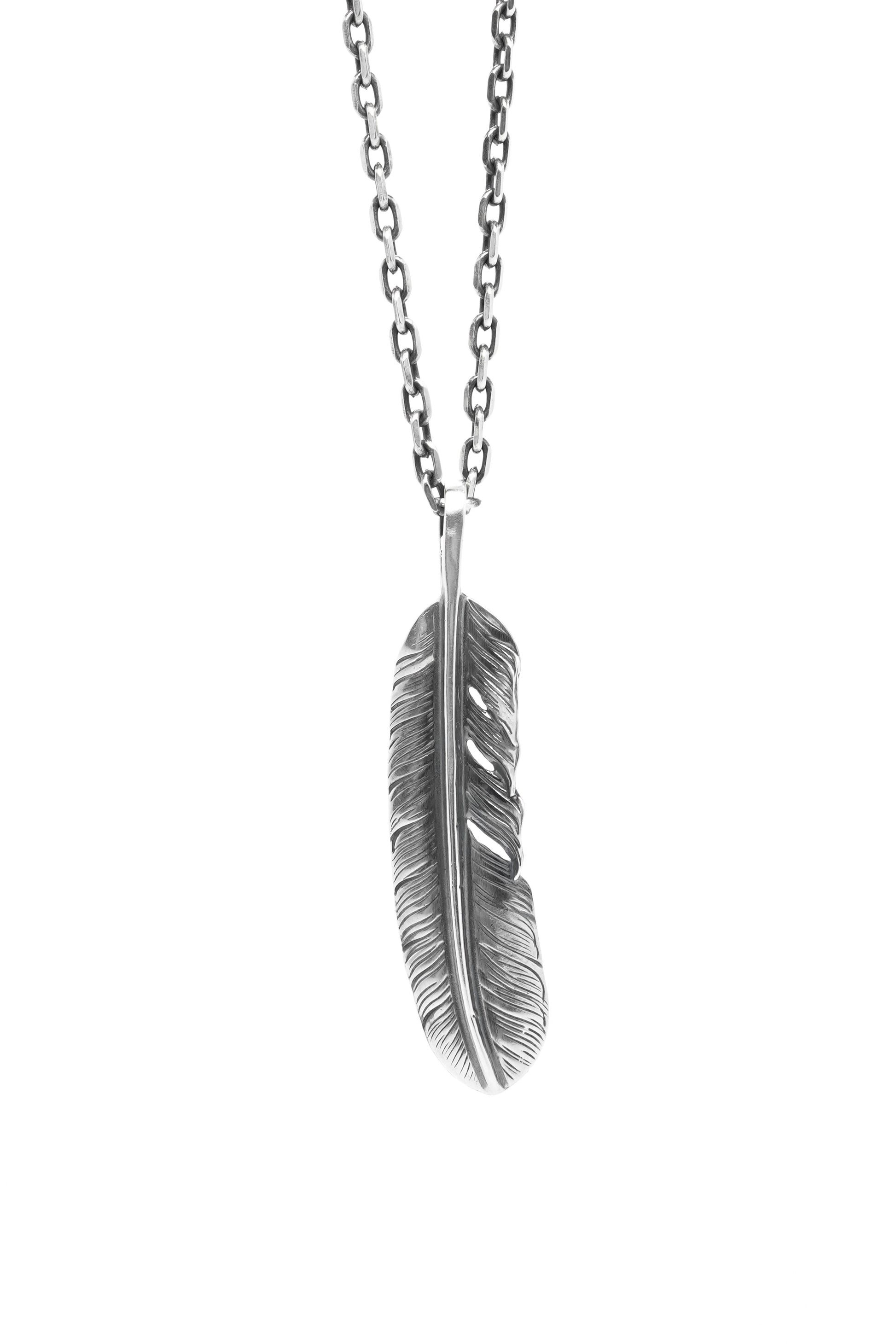Left Feather Leaf Goro Takahashi Pendant Retro 925 Silver