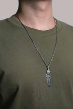 Load image into Gallery viewer, Left Feather Leaf Retro 925 Silver Goro Takahashi Pendant with Brass
