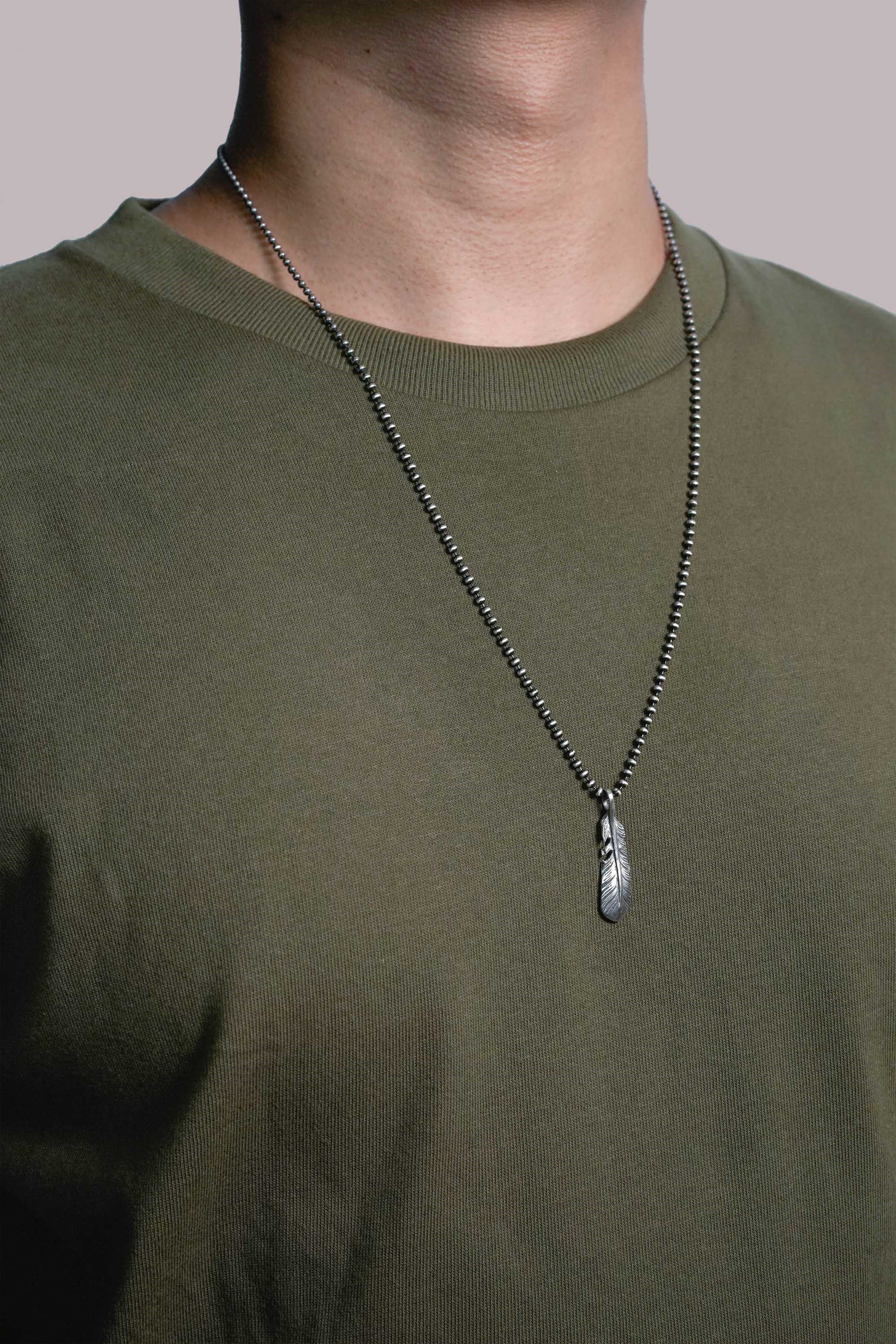 Takahashi Goro Leaf Retro 925 Silver Feather Pendant